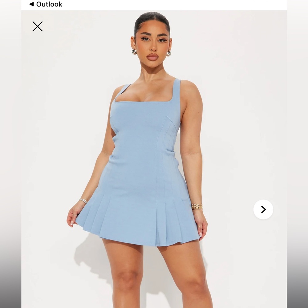 NEVER WORN! BRAND NEW WITH TAGS! Fashion Nova Light Blue Mini Dress
